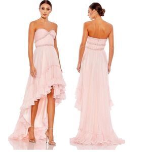Mac Duggal | 68096 Beaded Ruffle High Low Gown Size 2 NWT